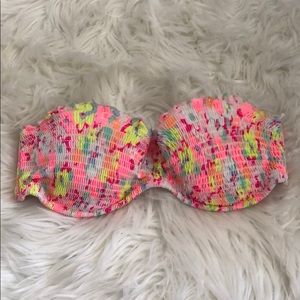 Victoria secret bikini bra neon flowers